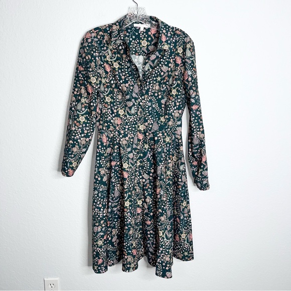 ANTONIO MELANI Dresses & Skirts - ANTONIO MELANI Floral Long Sleeve Dress - Green and Pink